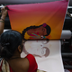 Fabric printing process.